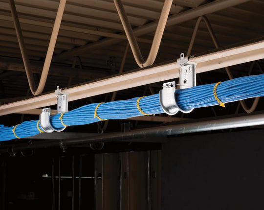 Caddy 1-5/16 Inch J-Hook with Hammer On Flange Clip, Swivel