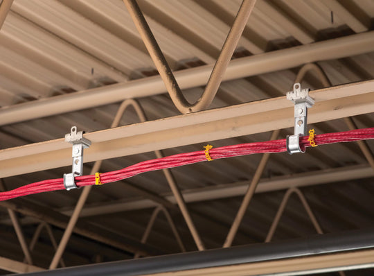 Caddy 3/4 Inch J-Hook with Hammer On Flange Clip, Swivel