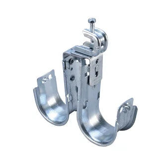 Caddy 4 Inch Double J-Hook W/Bc200 Beam Clamp, Swivel