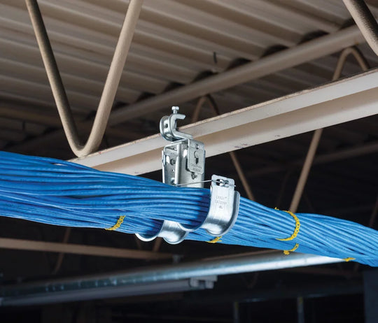 Caddy 4 Inch Double J-Hook W/Bc200 Beam Clamp, Swivel