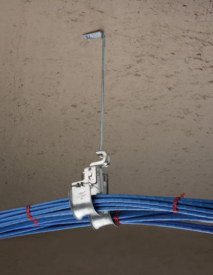 Caddy 4 Inch Double J-Hook W/Bc200 Beam Clamp, Swivel