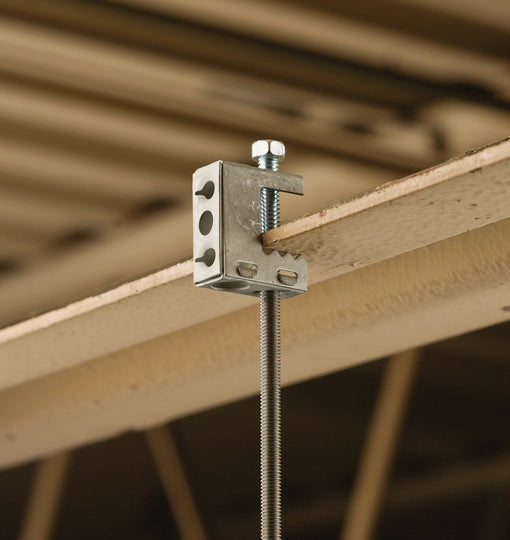 Caddy Bc Beam Clamp, 1/4" Rod, 7/16" Hole, 1/2" Max Flange