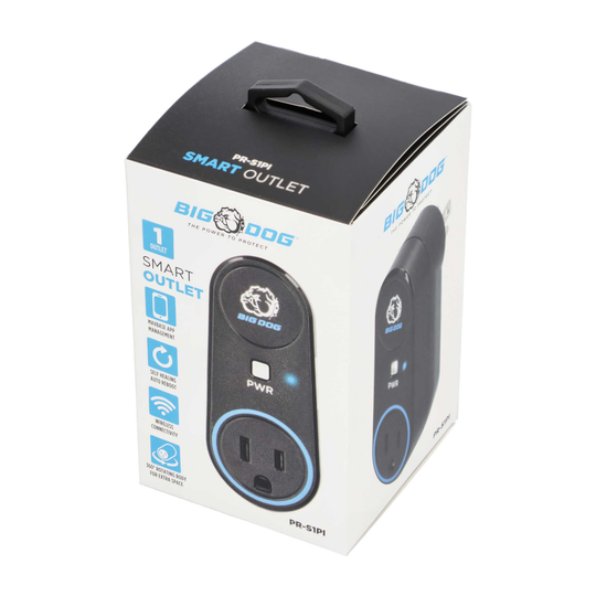 Big Dog Single Outlet Smart Wall Tap w/ Self-Healing, Wi-Fi Connection