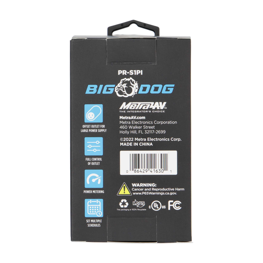 Big Dog Single Outlet Smart Wall Tap w/ Self-Healing, Wi-Fi Connection