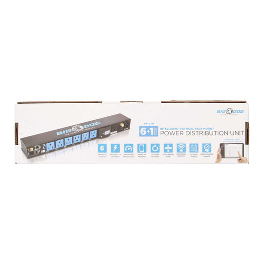 Big Dog 7 Outlet Vertical Smart Power Distribution Unit w/ Self-Healing