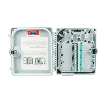 Cleerline Outdoor Fiber Optic Plastic Enclosure, Empty (Holds 12 SC Simplex or 12 LC Duplex Adapters)