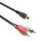 6 Inch RCA Female to (2) RCA Male Adapter Cable