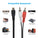6 Inch RCA Female to (2) RCA Male Adapter Cable