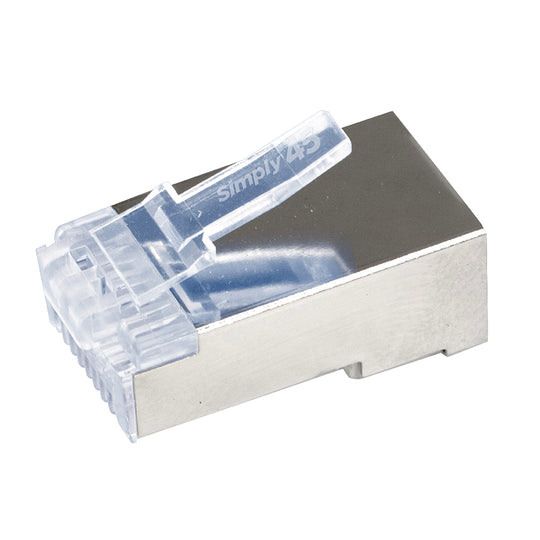 Simply45 Cat5e Shielded Internal Ground Standard Series RJ45 Modular Plugs - 50/Pack
