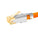 Simply45 Standard Cat7a/7/6a Shielded External Ground RJ45 Modular Plugs with Bar45™ Orange Tint, Hi/Lo Stagger - 50pcs/Jar