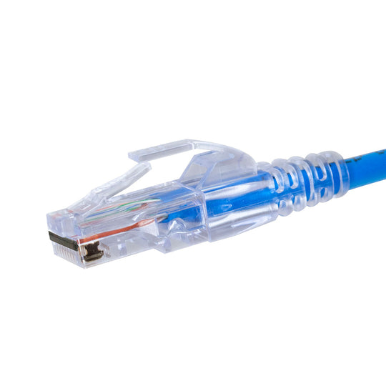 Simply45 PROSeries Pass Through Plugs  Blue Tint - Cat5e UTP with Cap45™