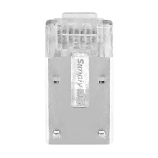 Simply45 Cat5e Solid Shielded Pass-Through RJ45 Modular Plugs with Cap45® 50 pc Clamshell