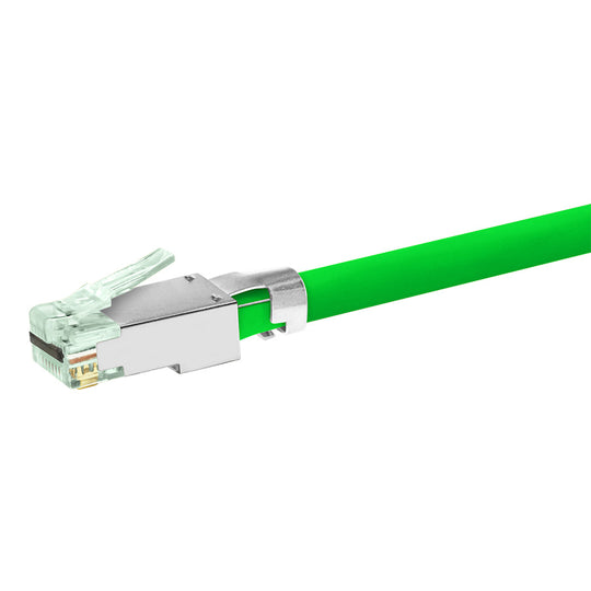 Simply45 ProSeries Cat6 Shielded External Ground Pass-Through RJ45 Modular Plugs with Cap45® - 50 Pack