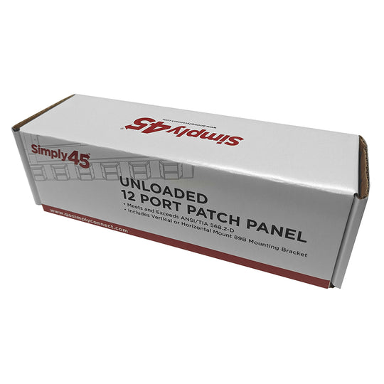 Simply45 12 Port Unloaded UTP Keystone Patch Panel