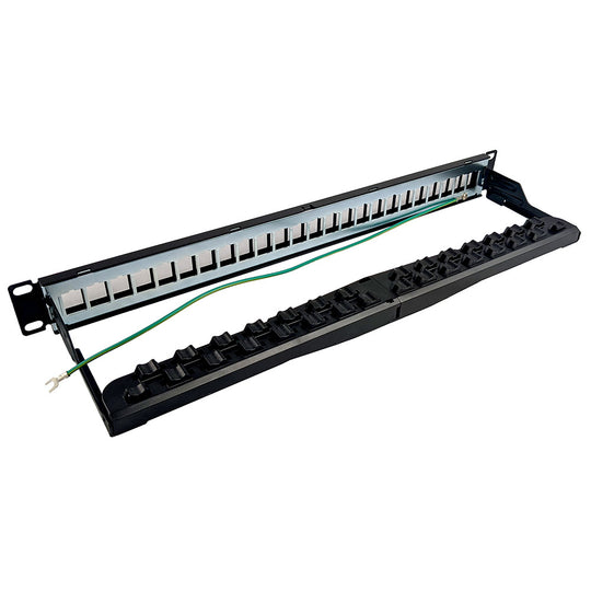 Simply45 24 Port Shielded Unloaded Keystone Patch Panel