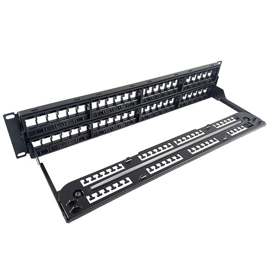 Simply45 Unloaded Unshielded Keystone Patch Panel w/ Cable Management Bracket