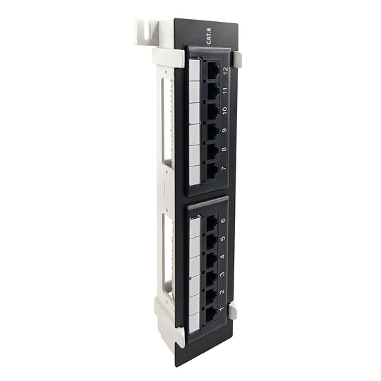 Simply45 12-Port Wall Mount Cat6 UTP Patch Panel