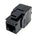 Simply45 Cat5e UTP 180° Keystone Jack, Toolless, Dust Cover, w/6-Color Snap-On ID Bars Included - 25/Pack