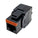 Simply45 Cat5e UTP 180° Keystone Jack, Toolless, Dust Cover, w/6-Color Snap-On ID Bars Included - 25/Pack