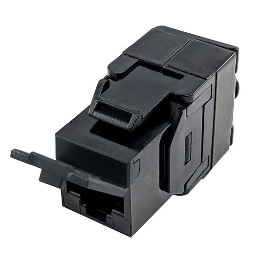 Simply45 Cat5e UTP 180° Keystone Jack, Toolless, Dust Cover, w/6-Color Snap-On ID Bars Included - 25/Pack