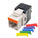 Simply45 Cat5e UTP 180° Keystone Jack, Toolless, Dust Cover, w/6-Color Snap-On ID Bars Included - 25/Pack