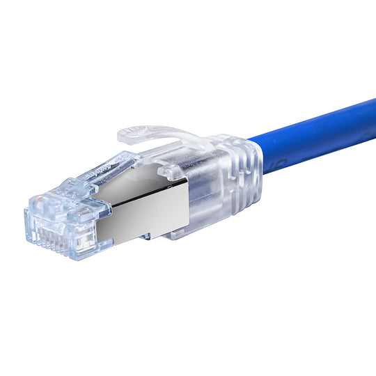 Simply45® ProSeries Integrated Strain Relief for all Simpy45® External Ground Shielded RJ45 – Clear – 100pcs/Bag