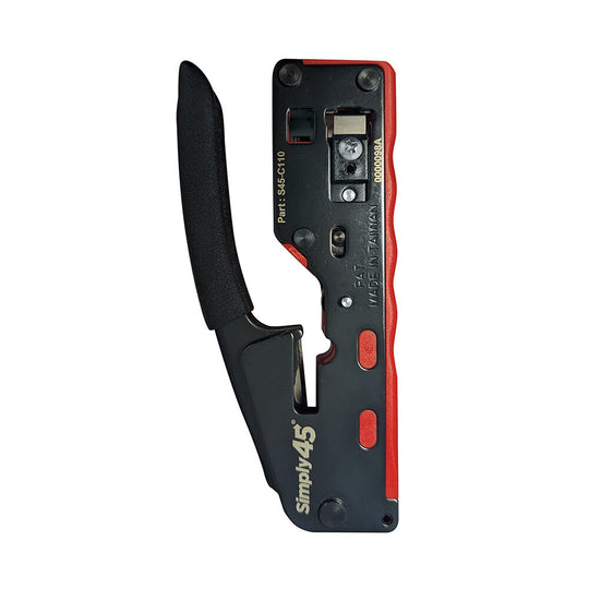 Simply45 Installer Series Dual Cavity Crimp Tool for STP/UTP Standard & Pass-Through RJ45 & RJ11 Connectors