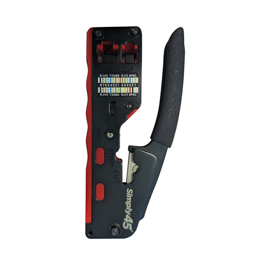 Simply45 Installer Series Dual Cavity Crimp Tool for STP/UTP Standard & Pass-Through RJ45 & RJ11 Connectors