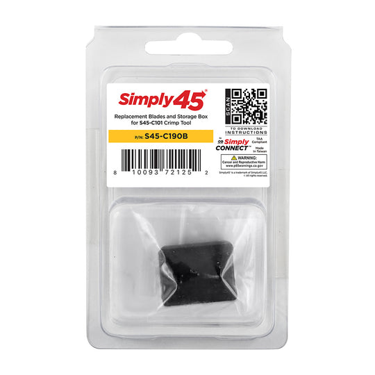 Simply45 Storage Box for Blades used on Simply45 RJ45 Crimp Tools - 1 set of 2 blades - Bag