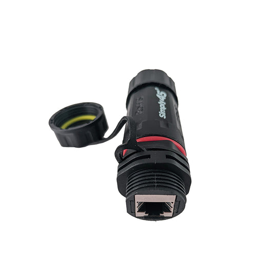 Simply45 10G Rated Waterproof RJ45 Panel Mount Coupler for STP/UTP Cables