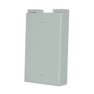 SimplyFIBER Surface Mount Fiber Box, 2-Port Multimode SC Aqua OM3/4 Adapter, White