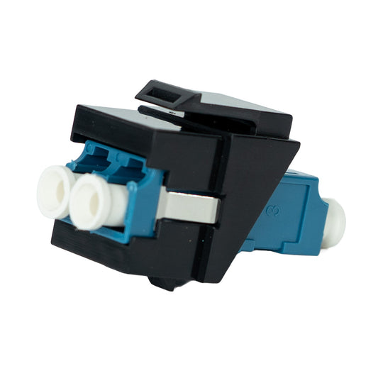 SimplyFIBER Simplex LC/UPC to LC/UPC Blue Single Mode Fiber Optic Keystone Jack