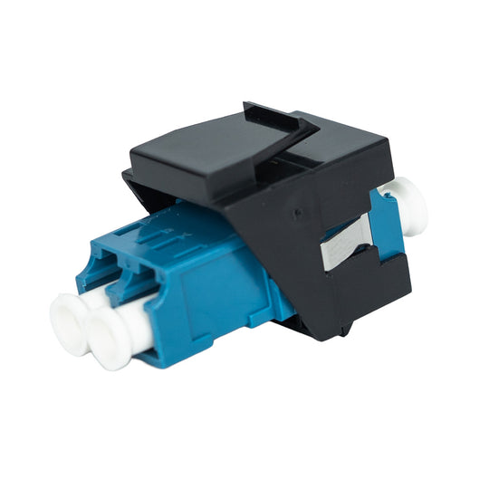 SimplyFIBER Simplex LC/UPC to LC/UPC Blue Single Mode Fiber Optic Keystone Jack