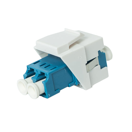 SimplyFIBER Simplex LC/UPC to LC/UPC Blue Single Mode Fiber Optic Keystone Jack