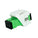 SimplyFIBER Simplex SC/APC to SC/APC Green Single Mode Fiber Optic Keystone Jack w/Shutter