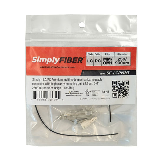 SimplyFIBER LC/PC MM OM1 Mechanical Connector