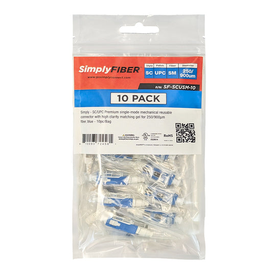SimplyFIBER  SC/UPC SM Mechanical Connector, Blue