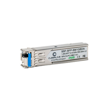 Cleerline 1.25G SFP Transceiver SM BiDi T:1310/R:1550nm, 20Km Max Reach, w/DDM