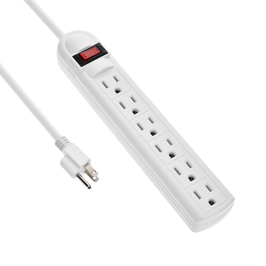 Surge Protector with 6 Outlets - 6ft