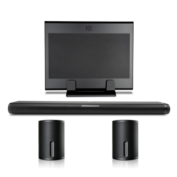 VSSL SX Series Wireless Surround Sound System with LCR Soundbar, 2 Speakers, and SXSUB