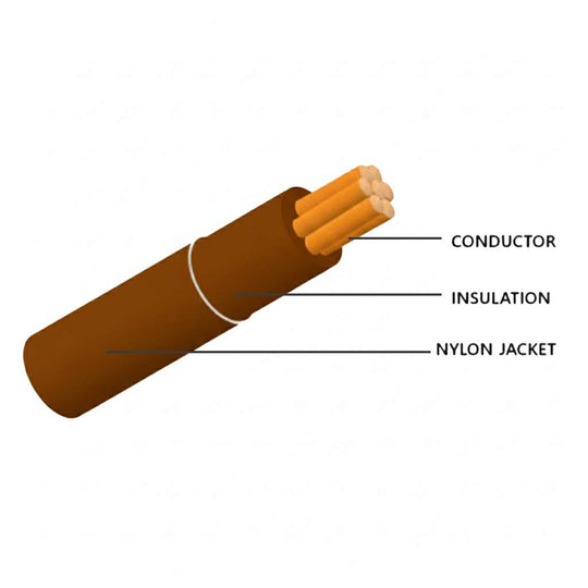Wavenet THHN 600V Stranded Insulated Wire UL Type - Brown Jacket