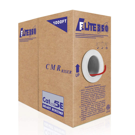 ABA Elite CAT5E 350MHz UTP, CMR, Solid, 24AWG - 1000ft EZ Pull Box