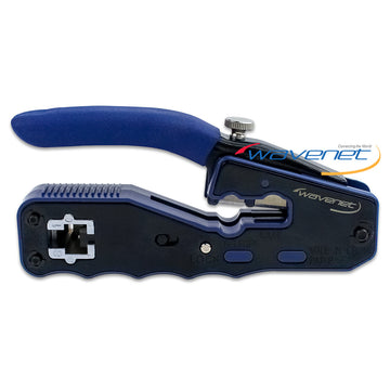 Wavenet RJ-45-Ezpass Crimp Tool, Pass-Through Crimper, Cutter For Cat6 & Cat5E 8P8C Modular Plugs