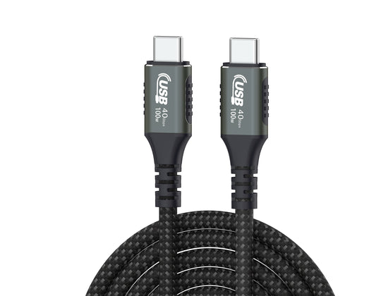 NetStrand USB4 C-C 100W PD, 40Gbps, Fast Charge Braided Cable - 6ft