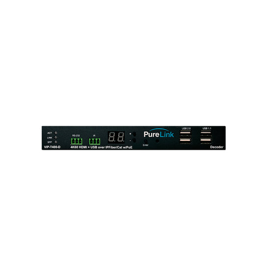 PureLink 4K60 HDMI & USB/KM CAT and Fiber – AV over IP Decoder – TAA