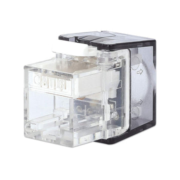 Intellinet Cat6 Toolless Keystone Jack with LED, Transparent, 25-Pack