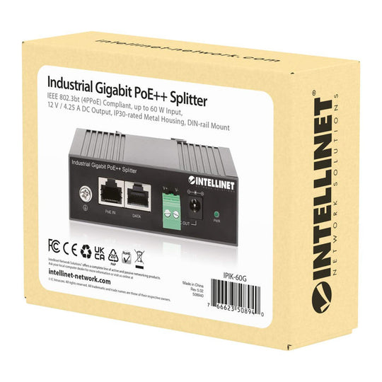 Intellinet Industrial Gigabit PoE++ Splitter, 508940