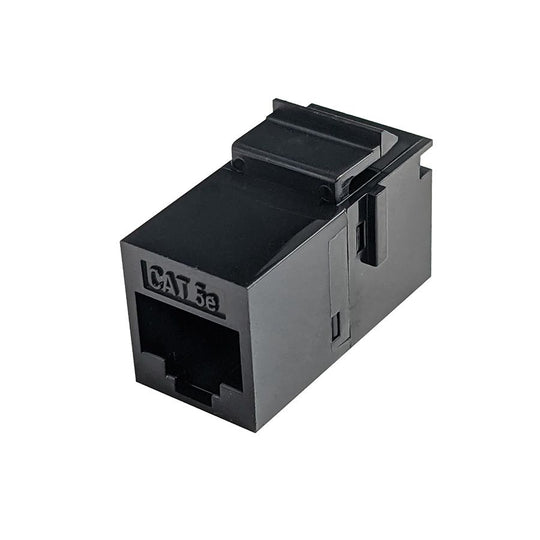 Simply45 Cat5E UTP Keystone Feed-Thru Coupler - w/6-Color Snap-On ID Bars Included. 1ea/Bag - 25/Pack