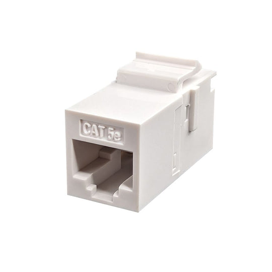 Simply45 Cat5E UTP Keystone Feed-Thru Coupler - w/6-Color Snap-On ID Bars Included. 1ea/Bag - 25/Pack