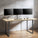 Manhattan LCD Monitor Mount with Center Mount and Double-Link Swing Arms, 461658